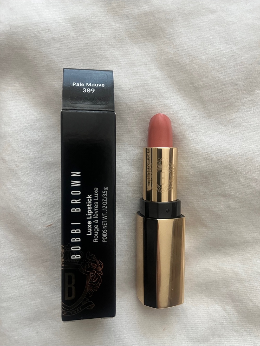 Bobbi Brown Luxe Lipstick in Pale Mauve 309 - Soft Mauve Pink, beautiful color!